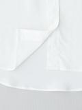 white silk shirt hem detail view