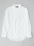 Classic white silk shirt flat lay